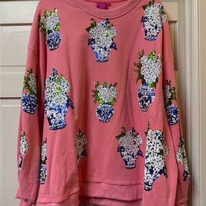 Queen of Sparkles Chinoiserie & Hydrangea Sweatshirt